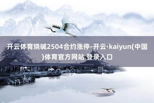 开云体育烧碱2504合约涨停-开云·kaiyun(中国)体育官方网站 登录入口