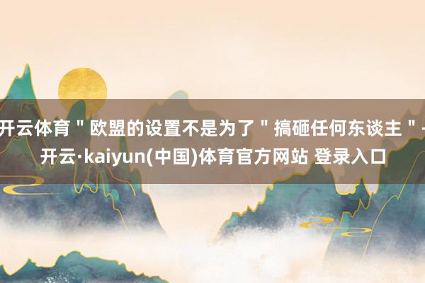 开云体育"欧盟的设置不是为了"搞砸任何东谈主"-开云·kaiyun(中国)体育官方网站 登录入口