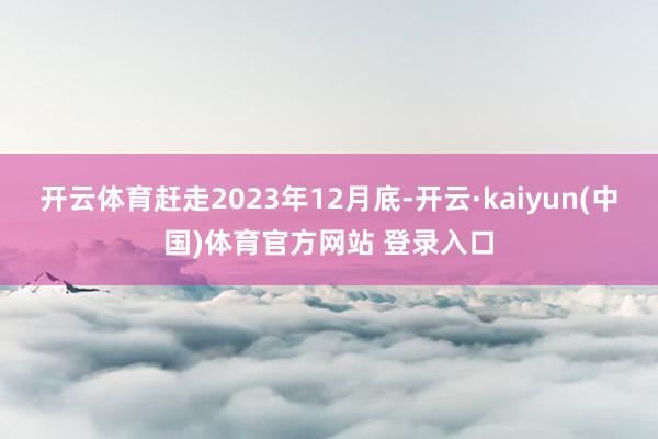 开云体育赶走2023年12月底-开云·kaiyun(中国)体育官方网站 登录入口