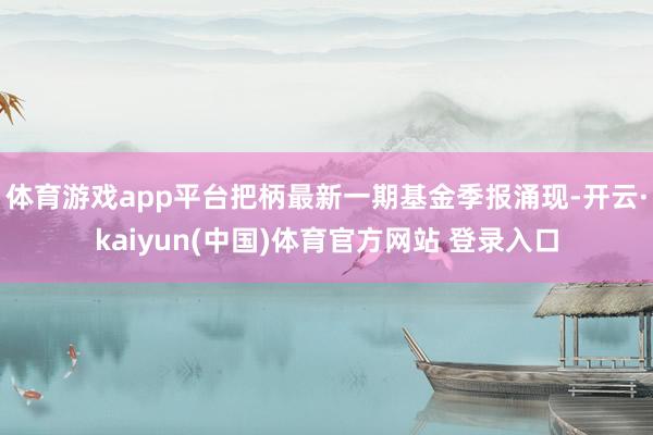 体育游戏app平台把柄最新一期基金季报涌现-开云·kaiyun(中国)体育官方网站 登录入口