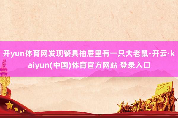 开yun体育网发现餐具抽屉里有一只大老鼠-开云·kaiyun(中国)体育官方网站 登录入口