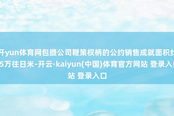 开yun体育网包摄公司鞭策权柄的公约销售成就面积约35万往日米-开云·kaiyun(中国)体育官方网站 登录入口