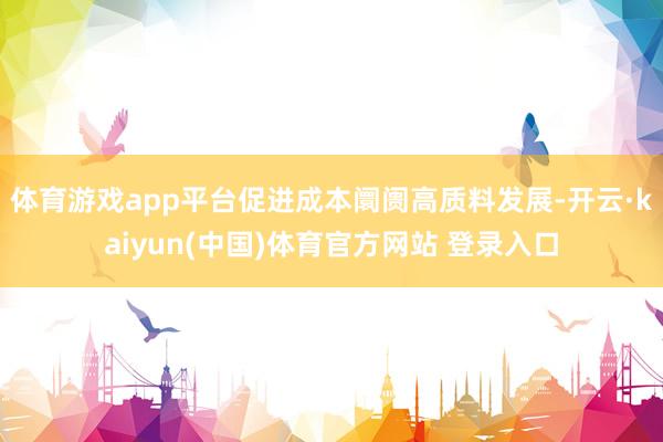 体育游戏app平台促进成本阛阓高质料发展-开云·kaiyun(中国)体育官方网站 登录入口