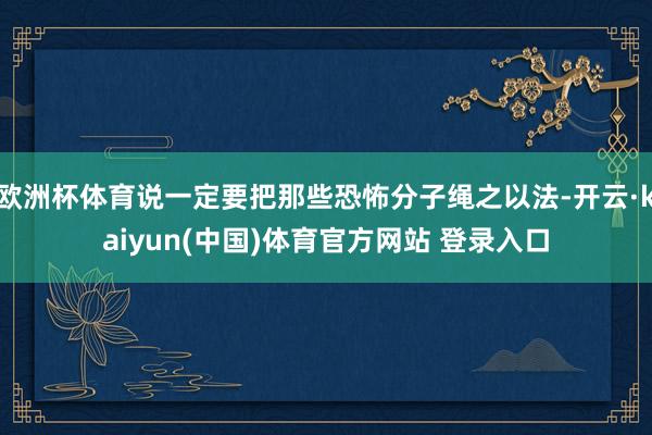 欧洲杯体育说一定要把那些恐怖分子绳之以法-开云·kaiyun(中国)体育官方网站 登录入口