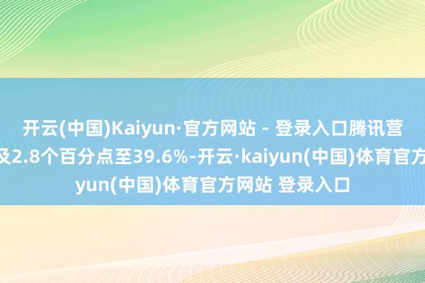 开云(中国)Kaiyun·官方网站 - 登录入口腾讯营运利润率将普及2.8个百分点至39.6%-开云·kaiyun(中国)体育官方网站 登录入口