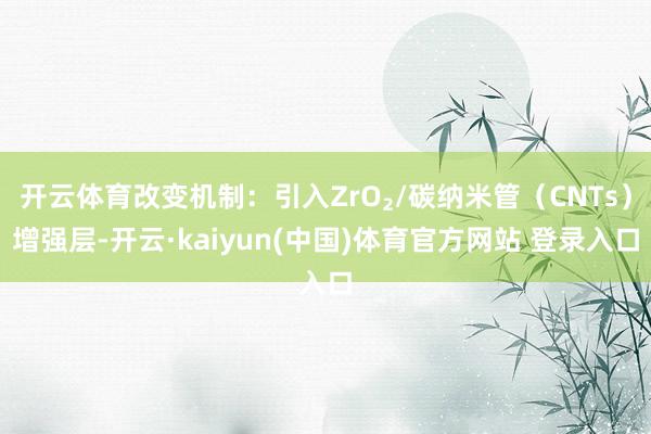 开云体育改变机制：引入ZrO₂/碳纳米管（CNTs）增强层-开云·kaiyun(中国)体育官方网站 登录入口
