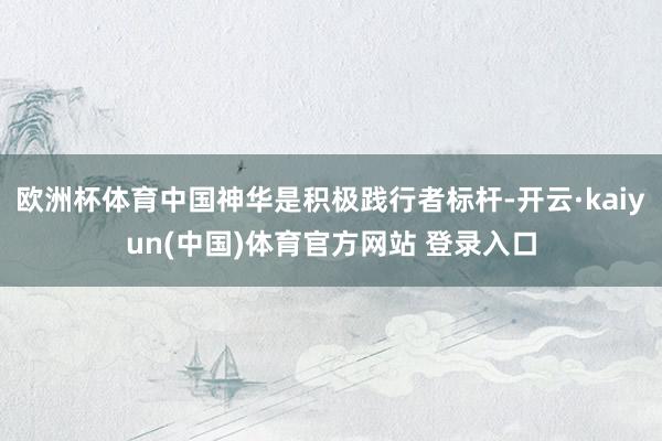 欧洲杯体育中国神华是积极践行者标杆-开云·kaiyun(中国)体育官方网站 登录入口