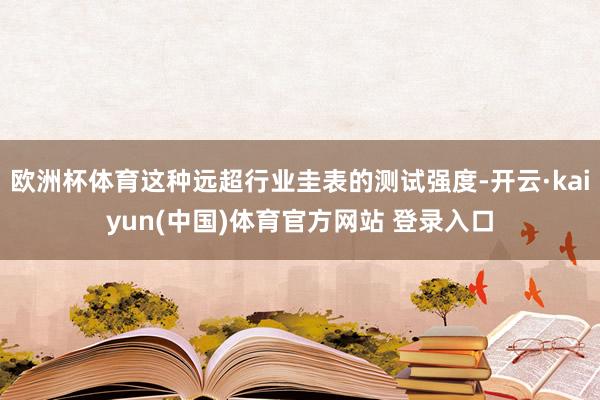 欧洲杯体育这种远超行业圭表的测试强度-开云·kaiyun(中国)体育官方网站 登录入口
