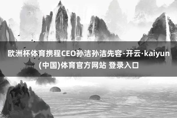 欧洲杯体育携程CEO孙洁孙洁先容-开云·kaiyun(中国)体育官方网站 登录入口