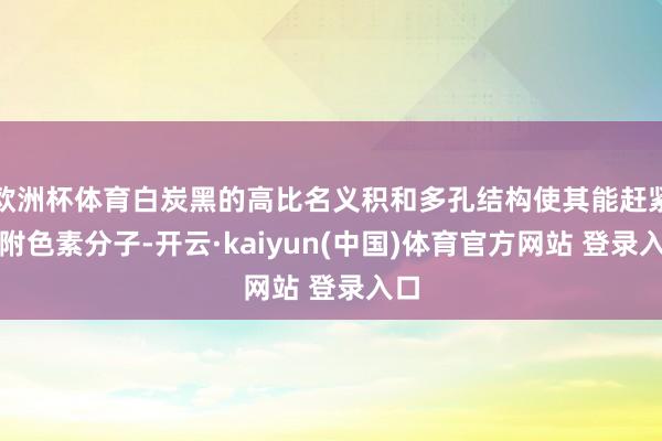欧洲杯体育白炭黑的高比名义积和多孔结构使其能赶紧吸附色素分子-开云·kaiyun(中国)体育官方网站 登录入口