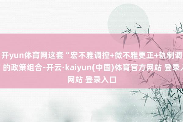 开yun体育网这套“宏不雅调控+微不雅更正+轨制调动”的政策组合-开云·kaiyun(中国)体育官方网站 登录入口