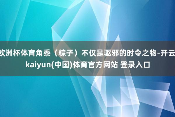欧洲杯体育角黍（粽子）不仅是驱邪的时令之物-开云·kaiyun(中国)体育官方网站 登录入口