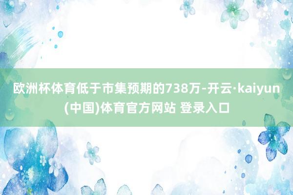 欧洲杯体育低于市集预期的738万-开云·kaiyun(中国)体育官方网站 登录入口