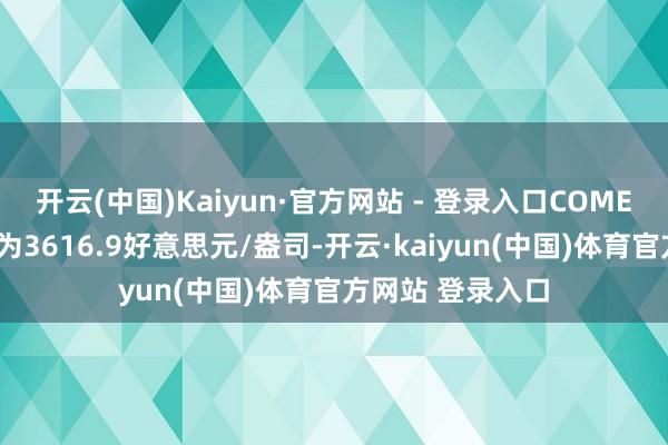 开云(中国)Kaiyun·官方网站 - 登录入口COMEX黄金当日最高为3616.9好意思元/盎司-开云·kaiyun(中国)体育官方网站 登录入口