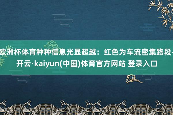 欧洲杯体育种种信息光显超越：红色为车流密集路段-开云·kaiyun(中国)体育官方网站 登录入口